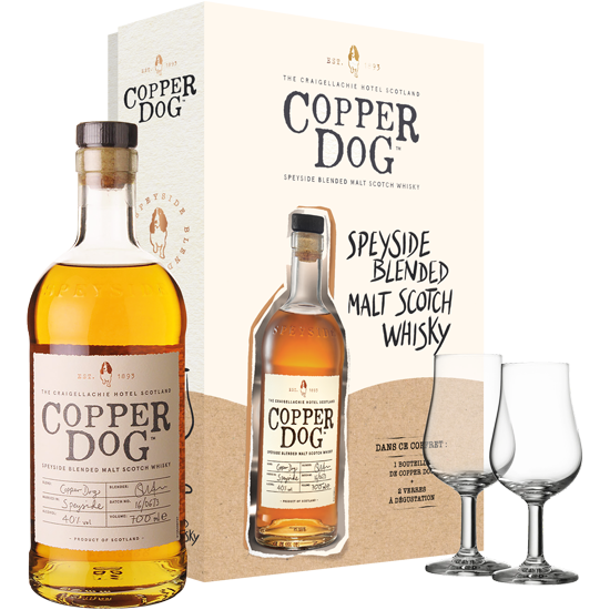 COPPER DOG Blended Malt- Coffret 2 verres