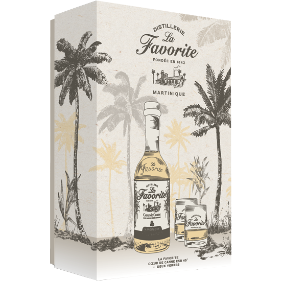 LA FAVORITE Coeur de Canne ESB coffret 2 verres 45% 70cl