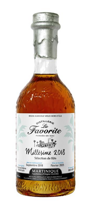 RHUM FAVORITE MILLESIME 2018 SELECTION DE FUTS