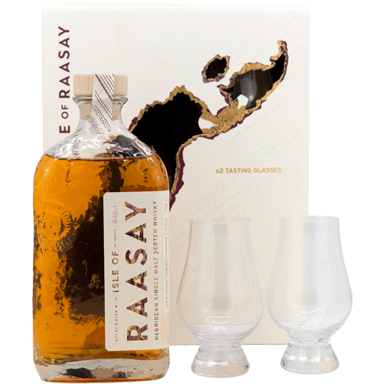 ISLE OF RAASAY SIGNATURE SINGLE MALT COFFRET 2 VERRES