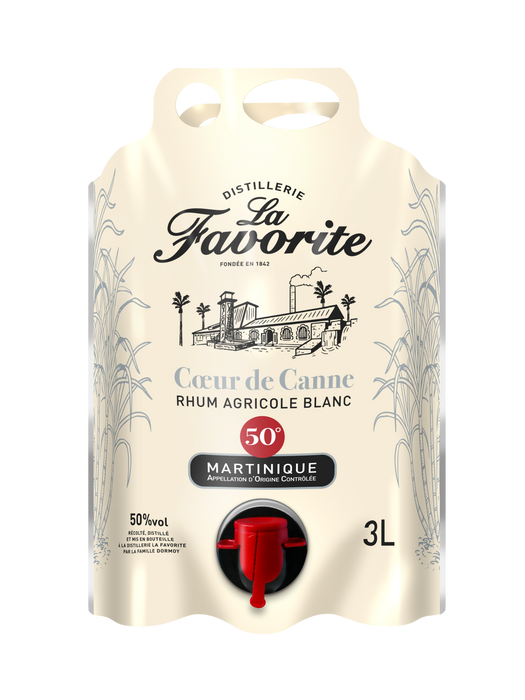 RHUM LA FAVORITE coeur de canne blanc petit cubi 50%