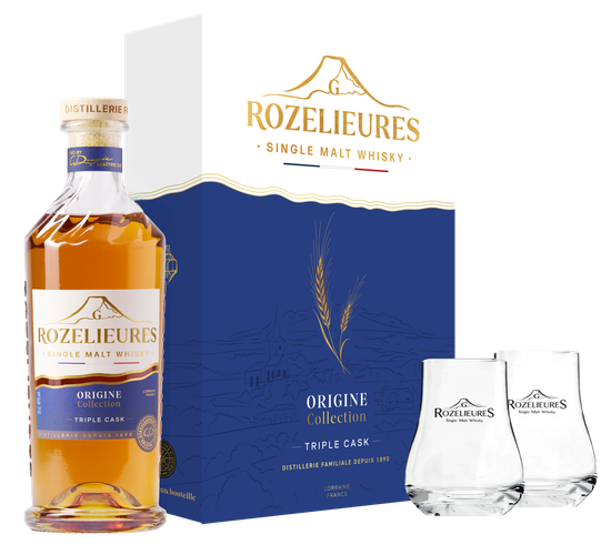 ROZELIEURES ORIGINE COFFRET CADEAU + 2 VERRES